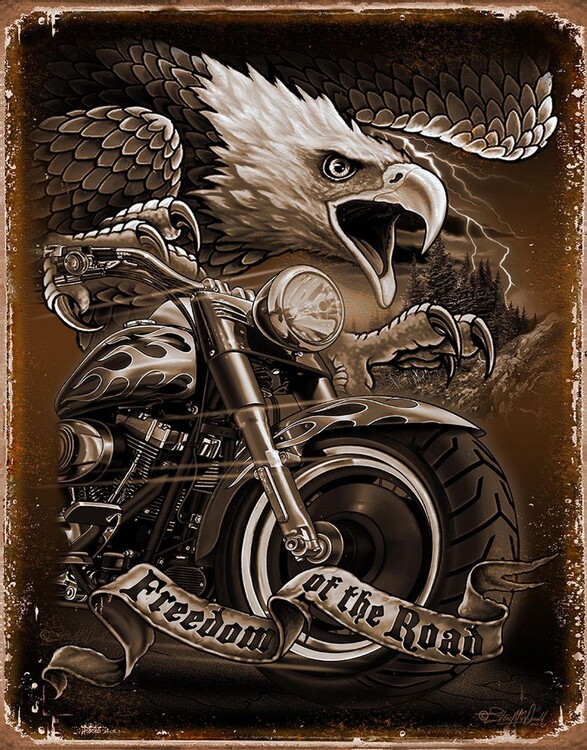 Metallikyltti Freedom Road