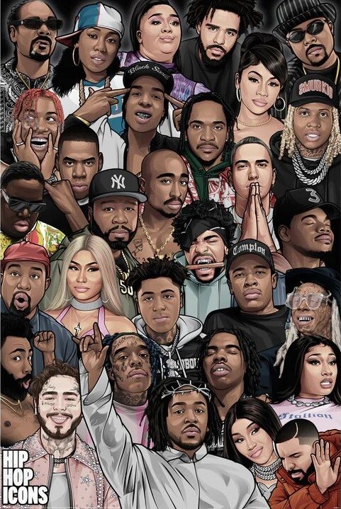 Плакат Hip Hop - Icons