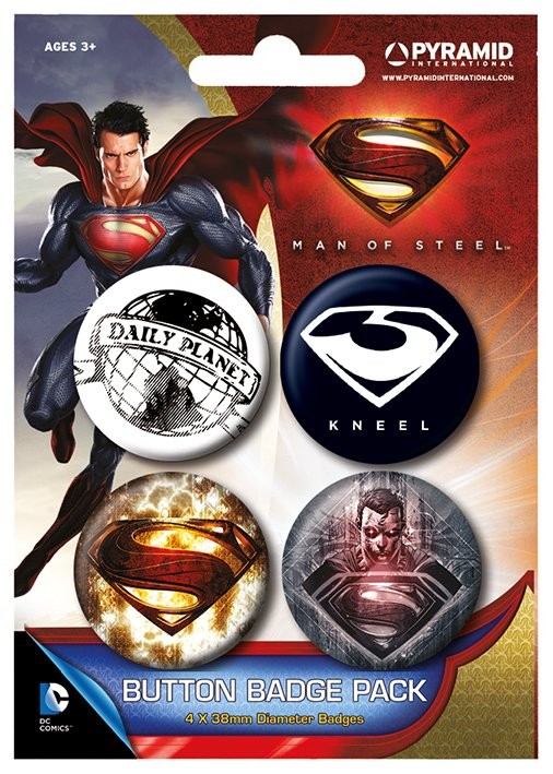 Σετ κονκάρδες MAN OF STEEL