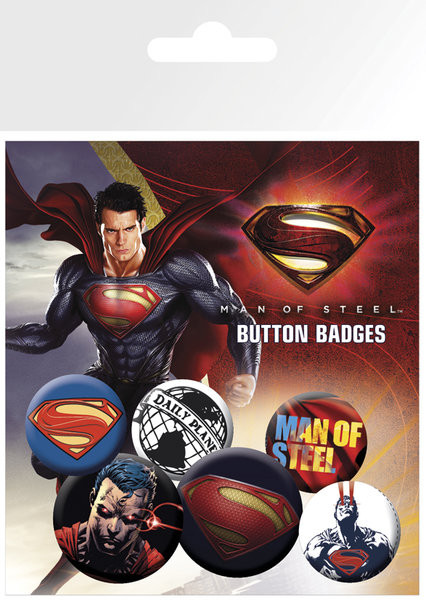 Σετ κονκάρδες SUPERMAN MAN OF STEEL