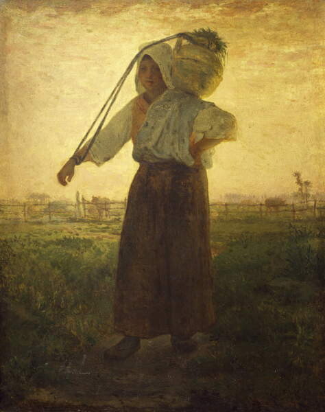 Принти на полотні Norman milkmaid in Greville