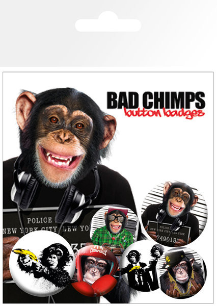Set bedževa BAD CHIMPS