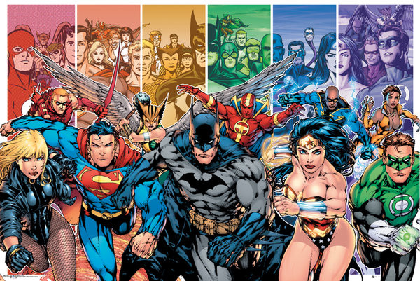 Плакат DC COMICS - justice league characters