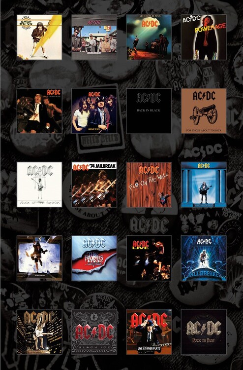 Textile Poster AC/DC - Albums