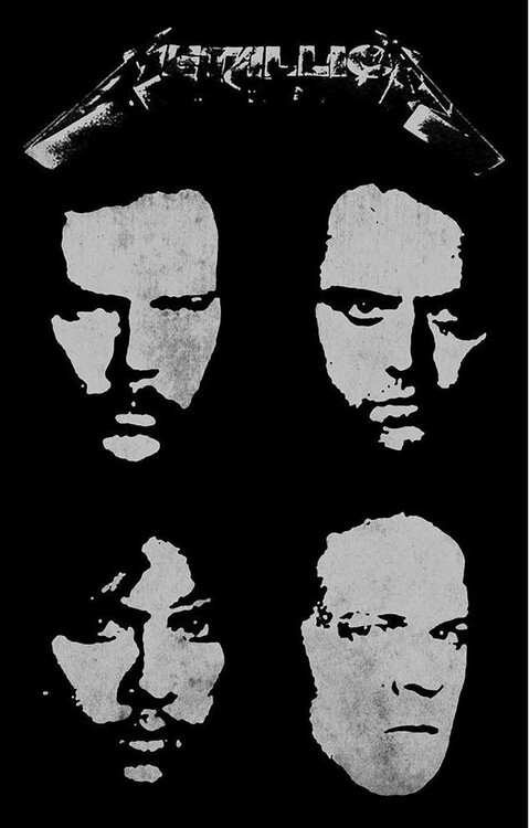 Υφασμάτινη αφίσα Metallica - Black Album