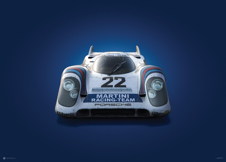 Εκτύπωση τέχνης Porsche 917 - Martini - 24 Hours of Le Mans - 1971