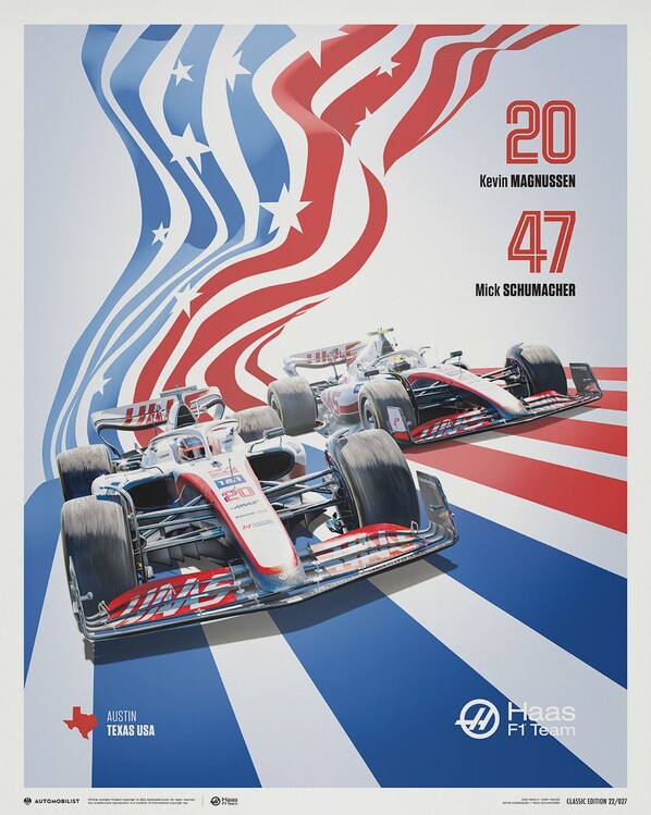 Εκτύπωση τέχνης HAAS F1 Team - United States Grand Prix - 2022