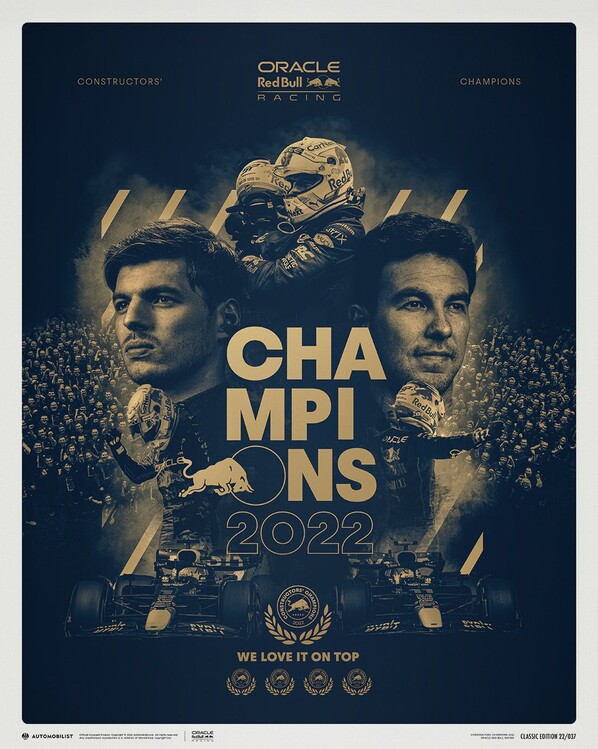 Εκτύπωση τέχνης Oracle Red Bull Racing - 2022 Formula 1 Constructor's Champion