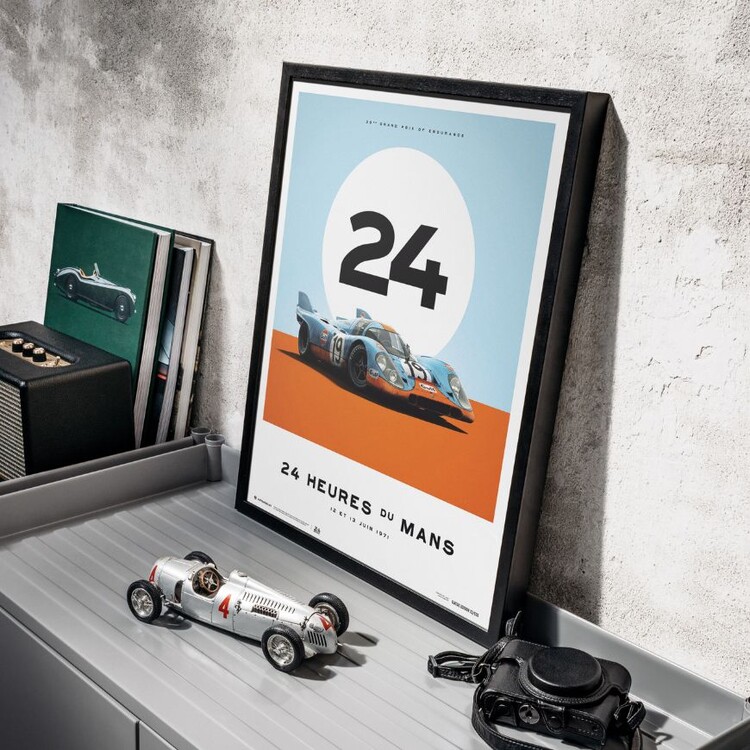 Taidetuloste Porsche 917 - Gulf - 24 Hours of Le Mans - 1971 | Julisteet,  printit ja seinätapetit | Europosters