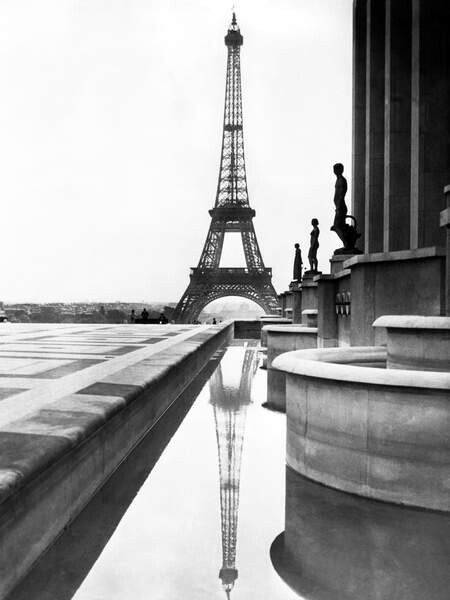 Плакат Eiffel Tower Reflection, Paris, France, c.1938