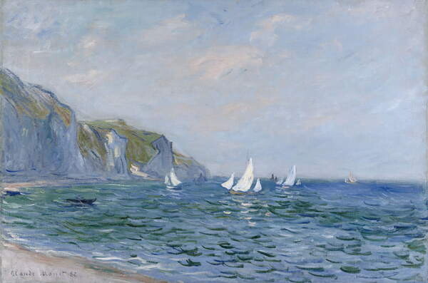Плакат Cliffs and Sailboats at Pourville
