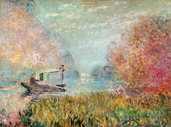 Плакат The Boat Studio on the Seine, 1875