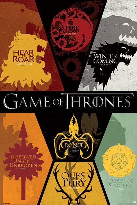 Плакат GAME OF THRONES - sigils