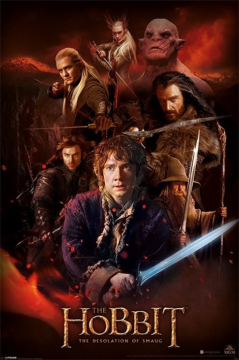 Плакат THE HOBBIT DOS - fire montage