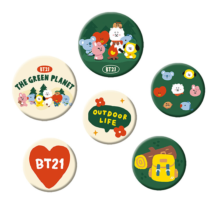 Σετ κονκάρδες BT21 - Green Planet