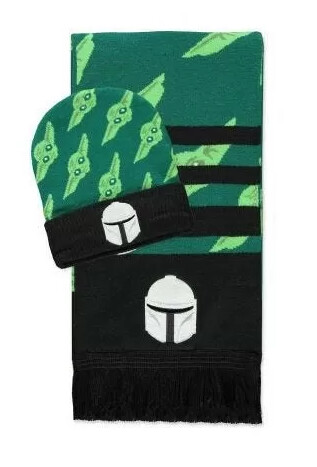 Roupas Szalik & Czapka Star Wars - The Mandalorian Green