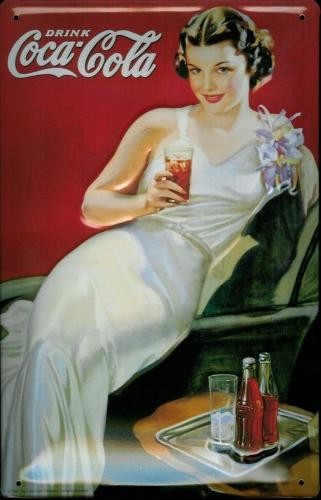 Μεταλλική πινακίδα COCA COLA - NIGHT OUT LADY 3D