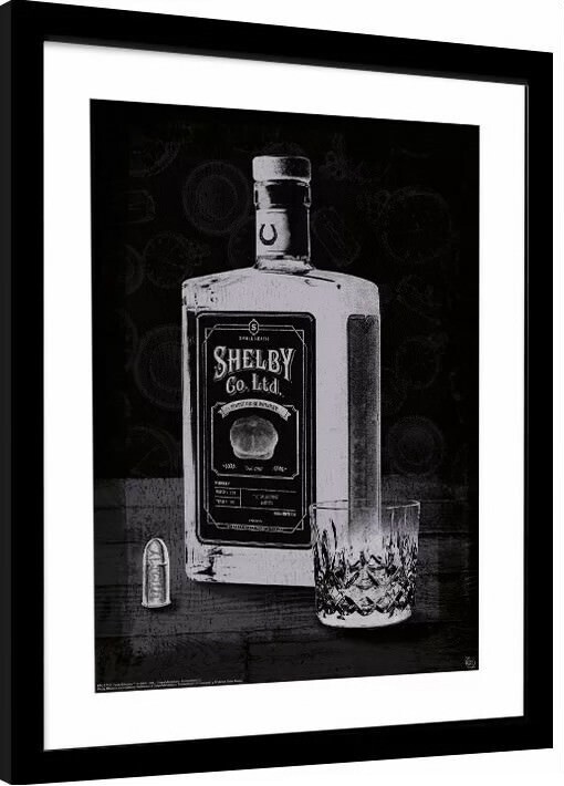 Uokvirjen plakat Peaky Blinders - Whiskey