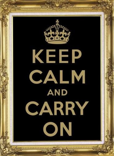 Metallikyltti KEEP CALM BLACK & GOLD