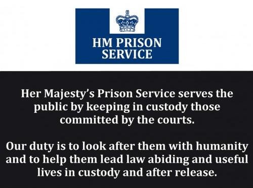 Metallikyltti PRISON SERVICE