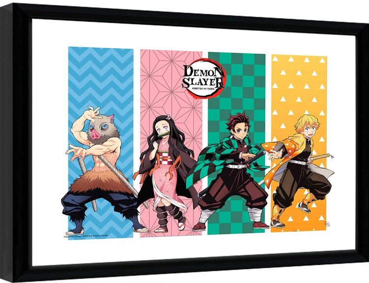 Poster emoldurado Demon Slayer - Group