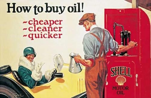 Μεταλλική πινακίδα SHELL HOW TO BUY OIL
