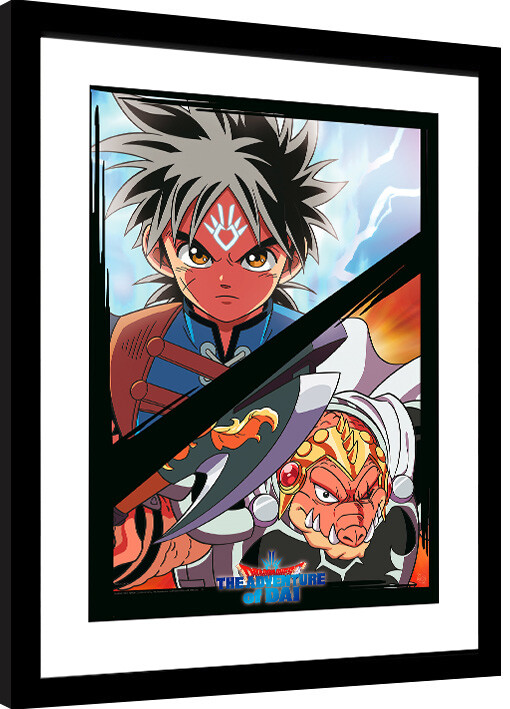 Framed poster Dragon Quest DAI - DAI vs Crocodine