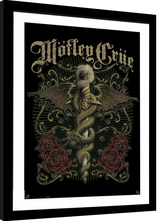 Framed poster Motley Crue - Exquisite dagger