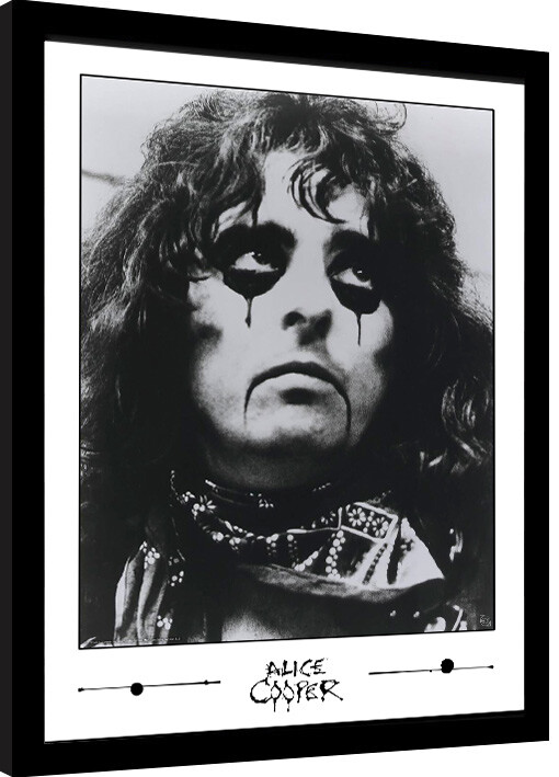 Κορνιζαρισμένη αφίσα Alice Cooper - Black and White Photo