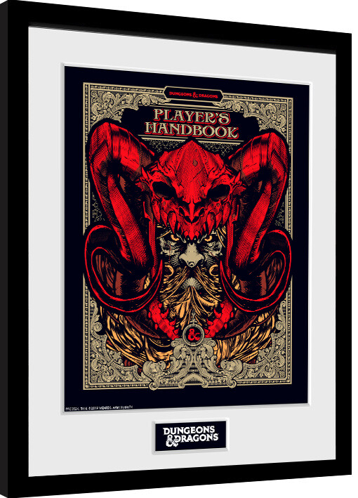 Framed Poster Dungeons & Dragons - Players Handbook