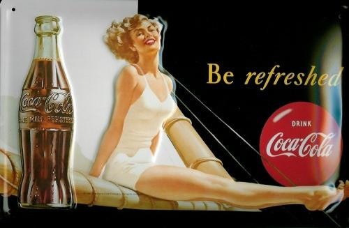 Μεταλλική πινακίδα COCA COLA - SEGELBALKEN 3D