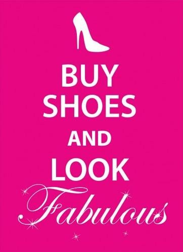 Μεταλλική πινακίδα BUY SHOES & LOOK FABULOUS