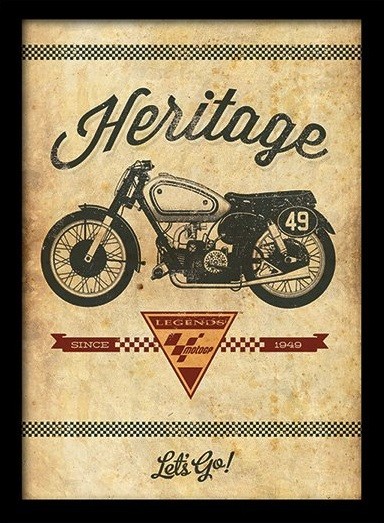 Poster emoldurado MOTO GP - heritage