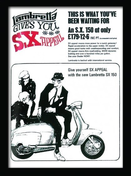 Poster emoldurado Lambretta SX Appeal