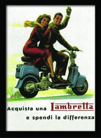 Рамкиран плакат Lambretta diferenza