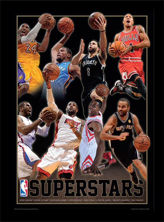 Рамкиран плакат NBA - Superstars