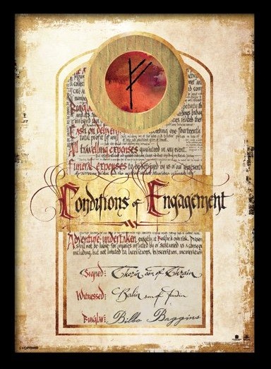 Κορνιζαρισμένη αφίσα HOBBIT - Conditions of engagement