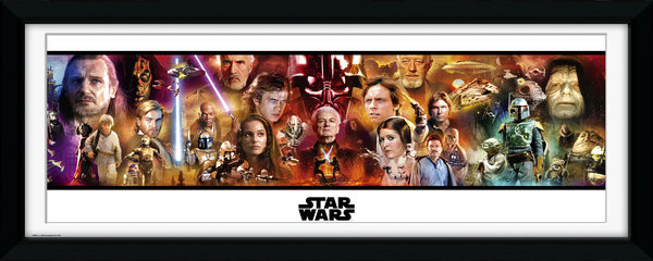 Poster emoldurado Star Wars - collection