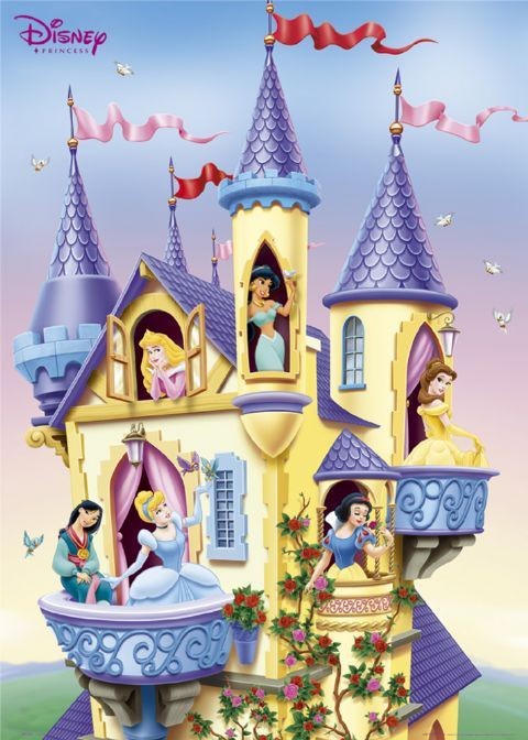 Poster DISNEY PRINCESS - castle