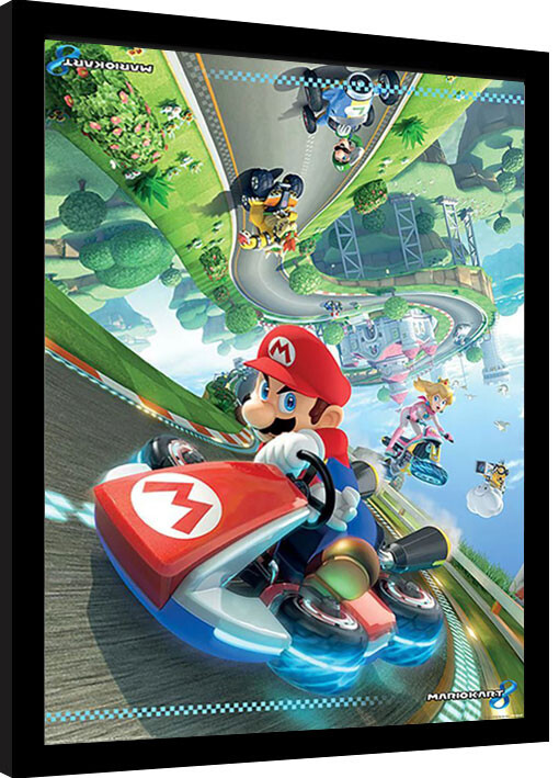 Uokvirjen plakat Mario Cart 8 - Flip