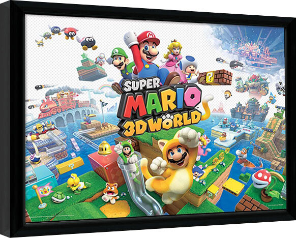 Kehystetty juliste Super Mario - 3D World
