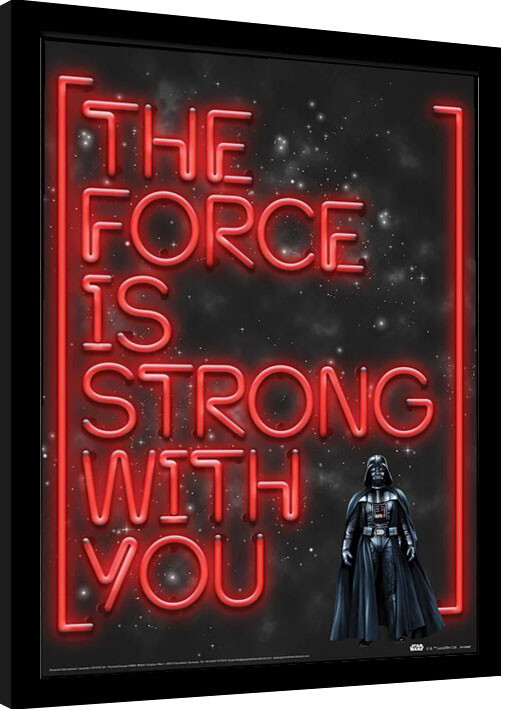 Kehystetty juliste Star Wars - Force Neon