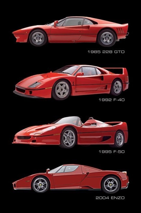 Плакат Ferrari - supercars