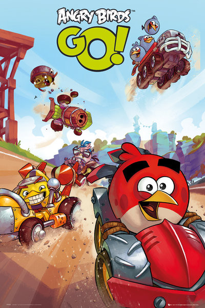 Плакат Angry birds - go racing