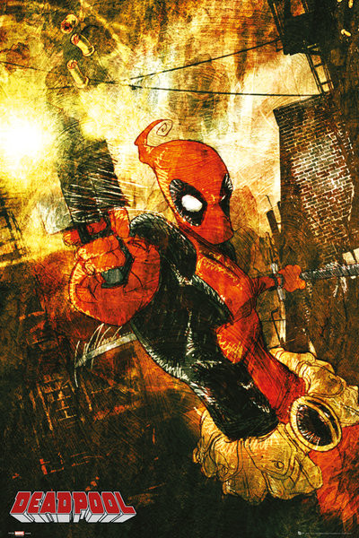 Плакат MARVEL EXTREME - deadpool gun