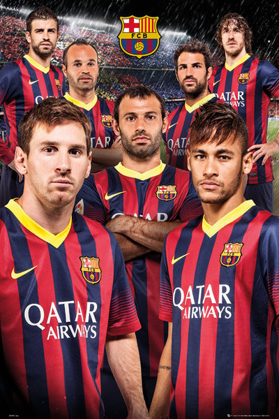 Poster FC Barcelona - players 13/14 | Wall Art | 3+1 FREE