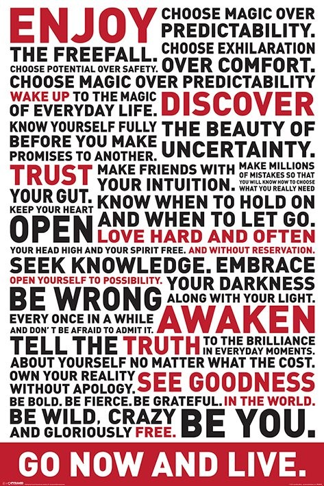 Poster Go now and live