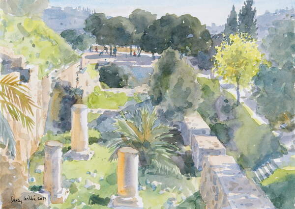 Плакат Roman Columns, Old Jerusalem, 2019