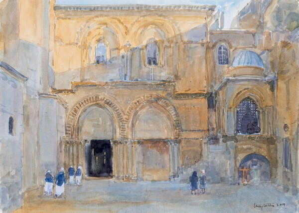 Плакат The Church of the Holy Sepulchre at Dawn, Jerusalem, 2019