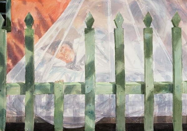 Плакат Sleeping in the Garden, Greece I, 2001